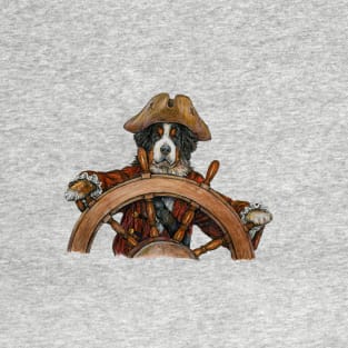 Cap'n Berner Sea Dog  at the Wheel T-Shirt